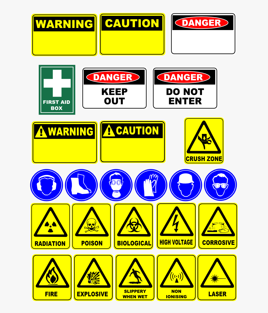 Thumb Image - Safety Signs In Electrical Workshop, Transparent Clipart