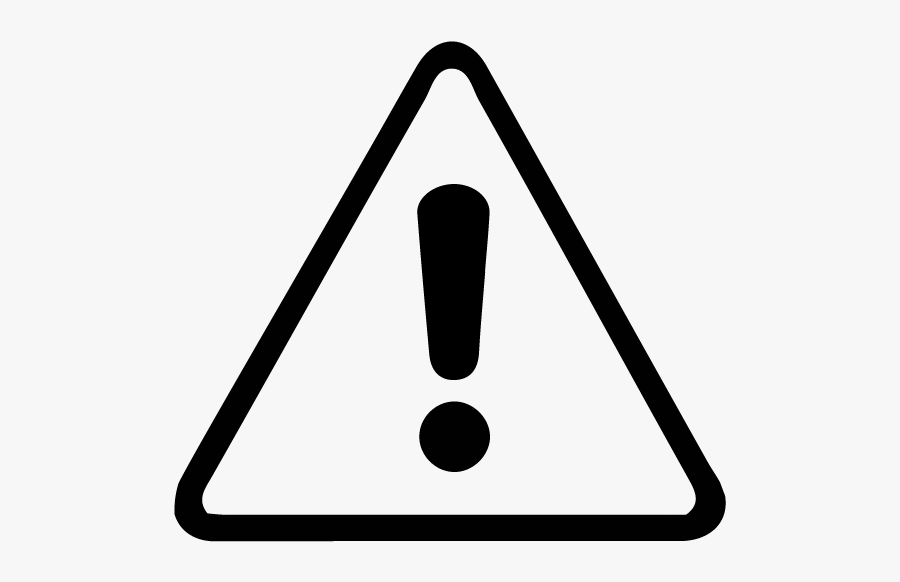 Safety Sign Black And White, Transparent Clipart