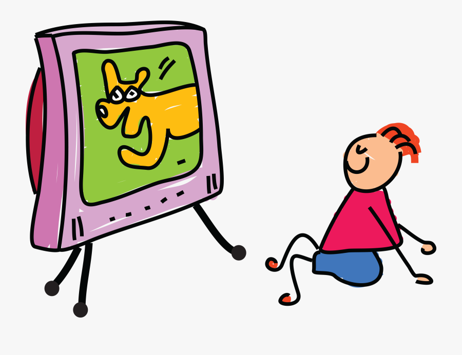 Television Show Royalty Free Clip Art Cartoon Boy Watching Tv , Free