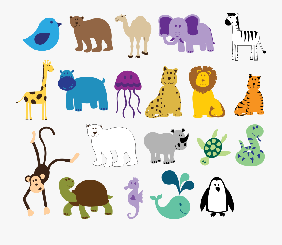 Colorful Animals 815 X 315 Vfx Solidarity Visual Effects - Noah's Ark Animals Clipart, Transparent Clipart
