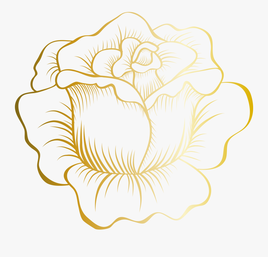 Golden Rose Png Clip Art Image, Transparent Clipart