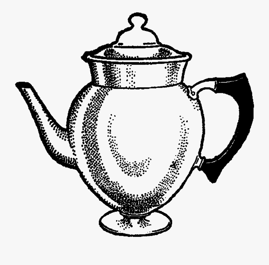 Coffee Pot Digital Download Vintage - Vintage Coffee Illustration Png, Transparent Clipart
