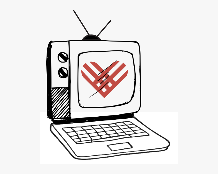 Old Television Line Drawing Png Clipart , Png Download - Old Tv Drawing Png, Transparent Clipart