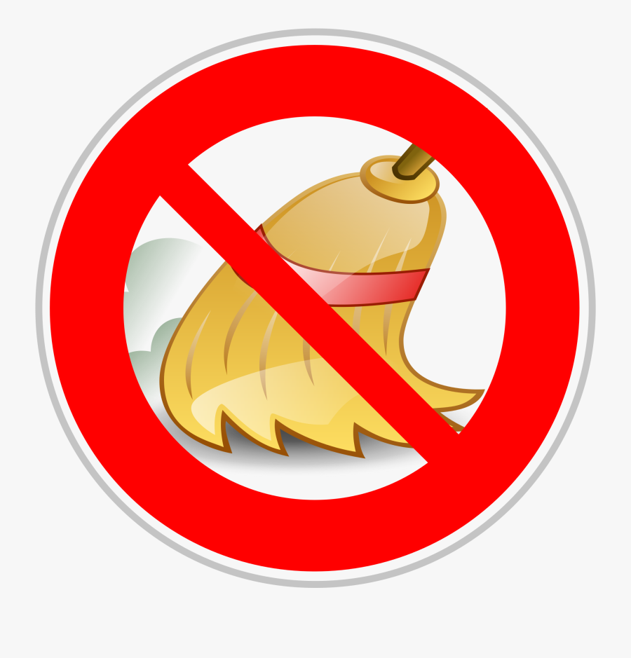 No Broom Clipart , Png Download - No Cleaning Png, Transparent Clipart