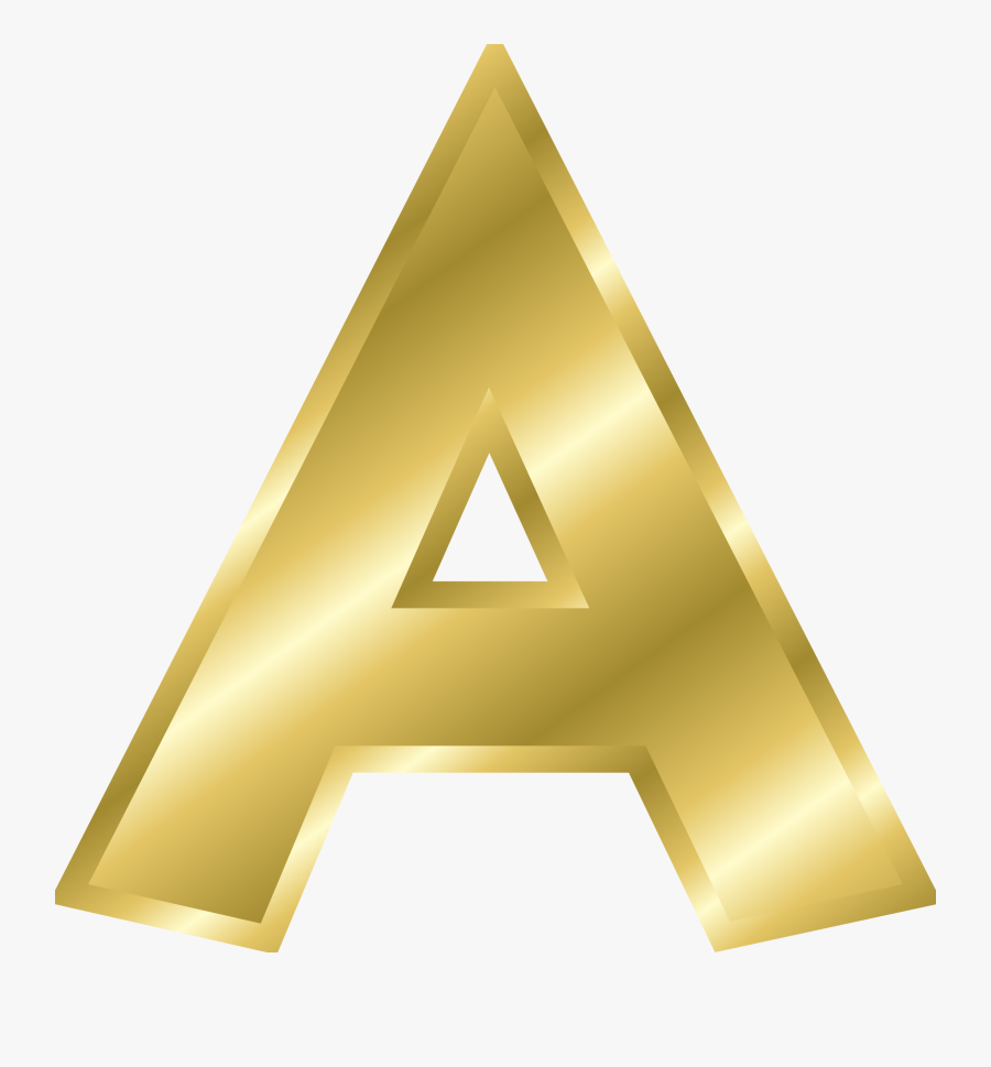 Effect Letters Alphabet Gold - Letter A In Gold, Transparent Clipart
