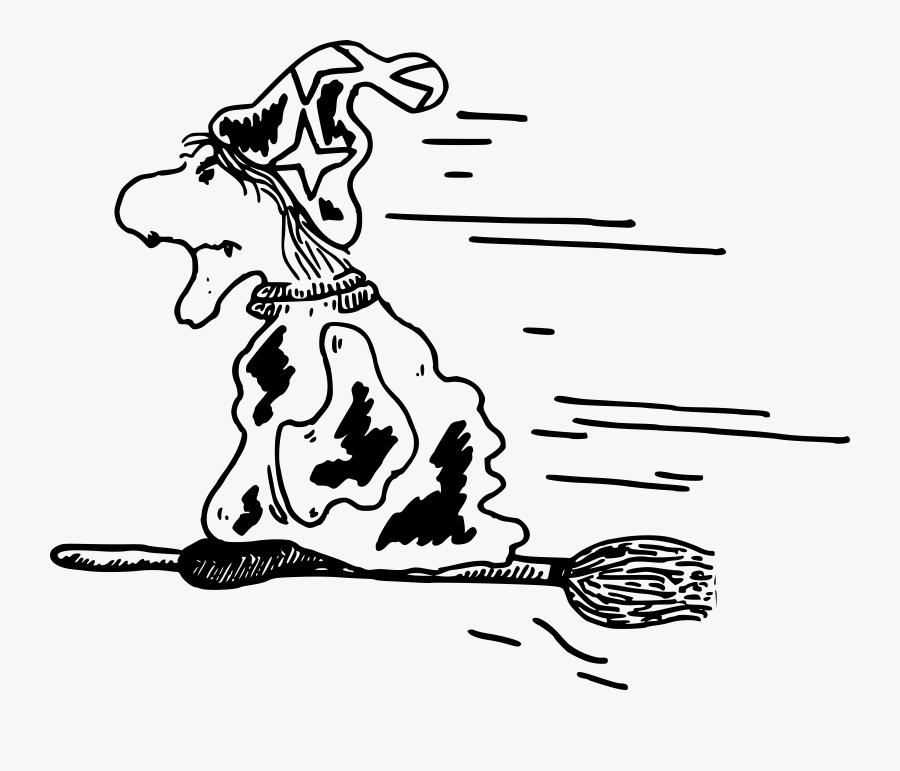 Broom Ride Clip Arts - Illustration, Transparent Clipart