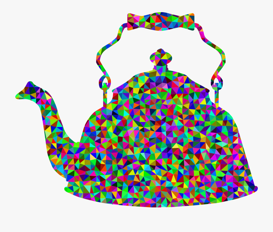 Prismatic Low Poly Teapot Clip Arts - Rainbow Thumbs Up Emoji, Transparent Clipart