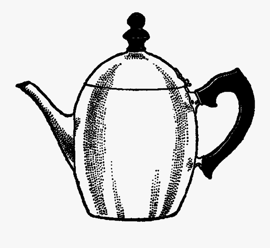 Digital Stamp Design - Teapot, Transparent Clipart