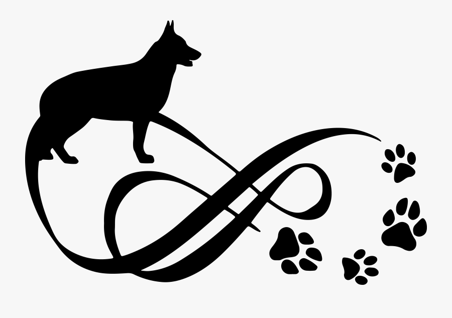 Transparent German Shepherd Dog Clipart - German Shepherd Paw Tattoo, Transparent Clipart