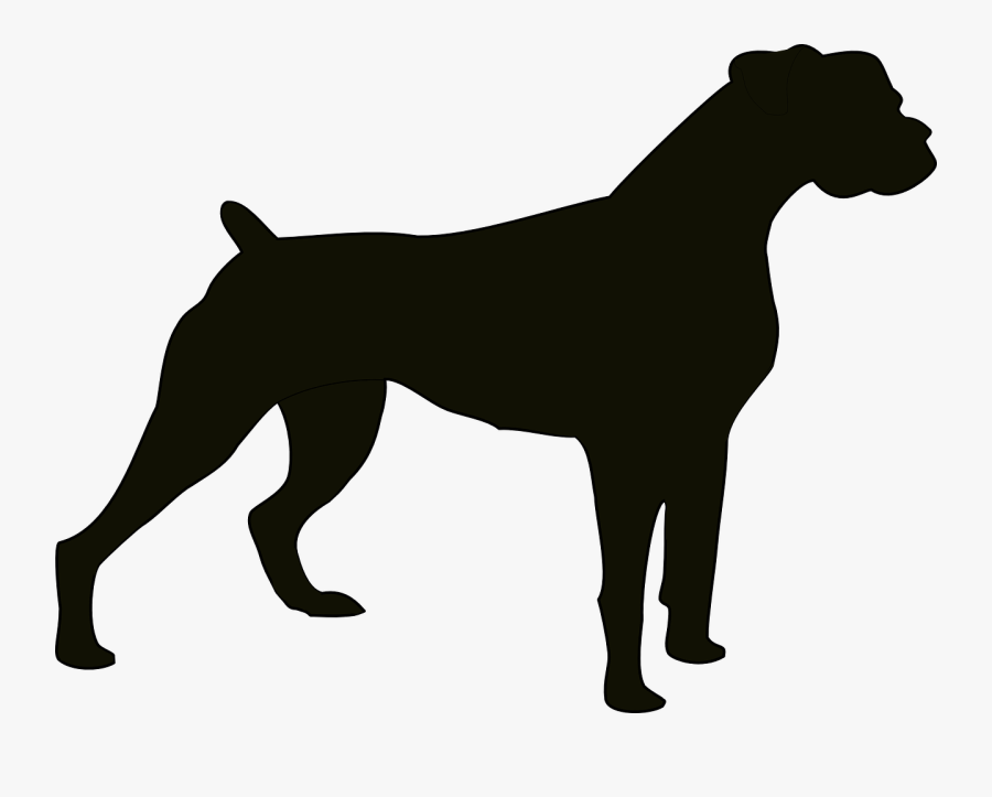 Vector Boxer Dog Silhouette, Transparent Clipart