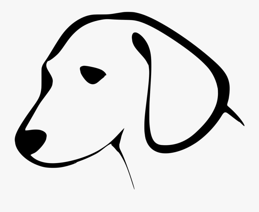 Black And White Dog Clipart , Png Download - Line Drawing Of Dog Head, Transparent Clipart