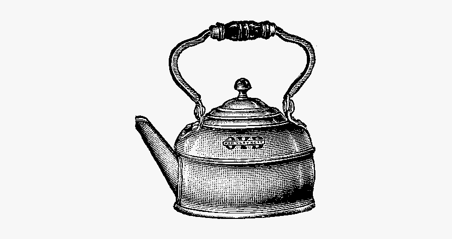 Antique Tea Pot Clip Arts - Tea Kettle Drawing Transparent, Transparent Clipart