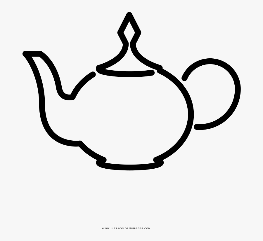 Teapot Coloring Page - Teapot, Transparent Clipart