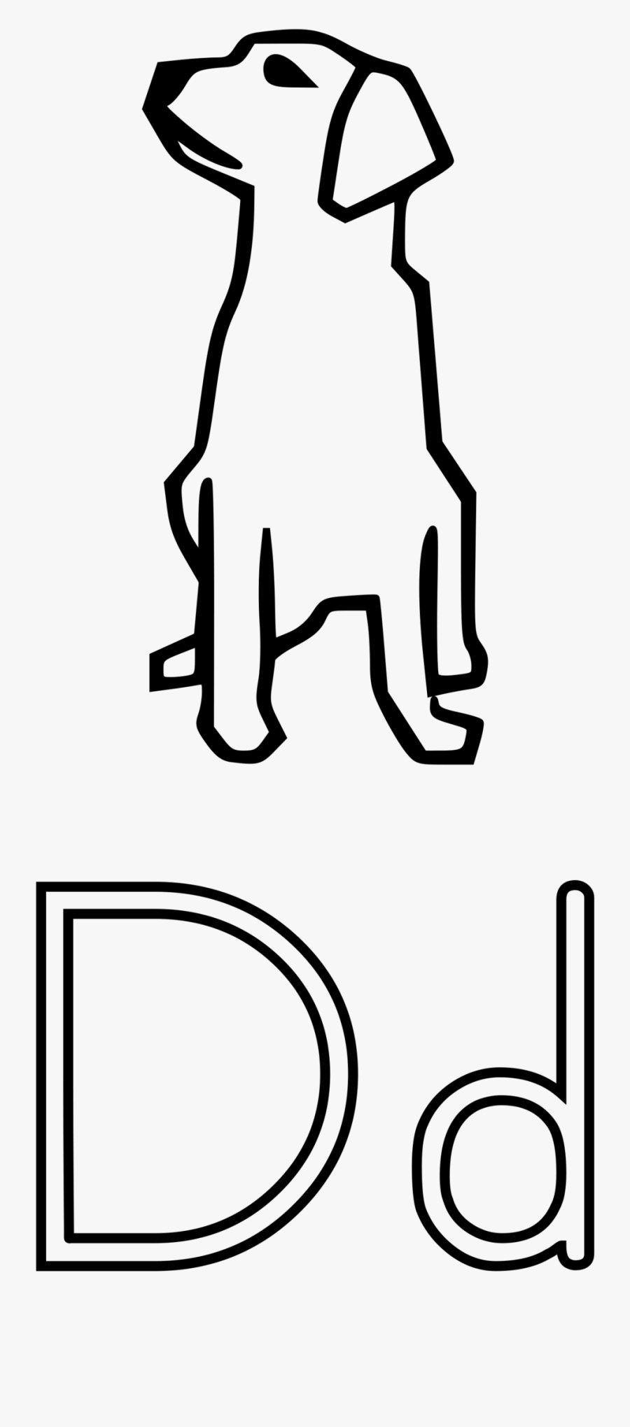 Dog Black And White Clipart 14, Buy Clip Art - Simple Straight Line Drawing, Transparent Clipart