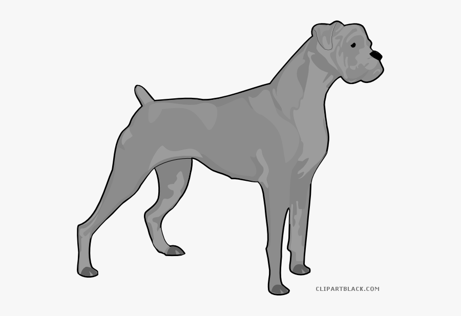 Dog Silhouette Animal Free Black White Clipart Images - Transparent Boxer Dog Silhouette, Transparent Clipart