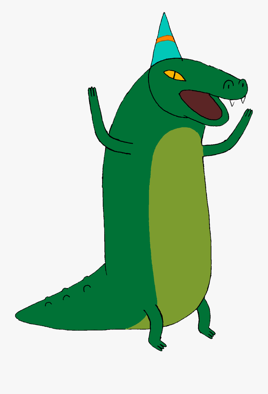 Crocodile With Party Hat, Transparent Clipart