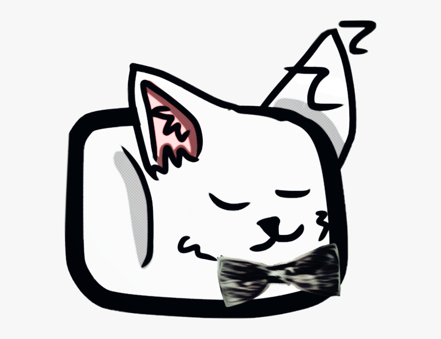 #cat #marshmello #sleeping #bowtie, Transparent Clipart