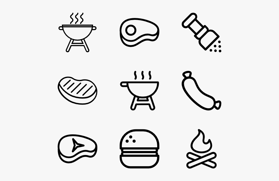 Barbecue & Grill - Utensils Icon Transparent Background, Transparent Clipart