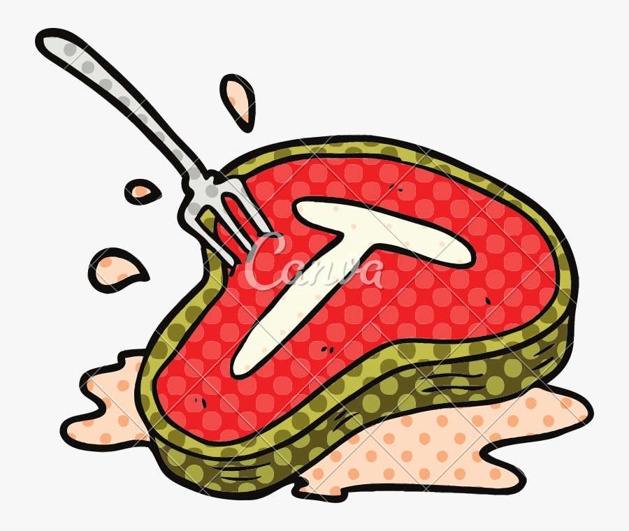 Cartoon Steak - Illustration, Transparent Clipart
