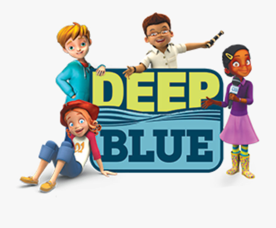 Deep Blue Kids, Transparent Clipart