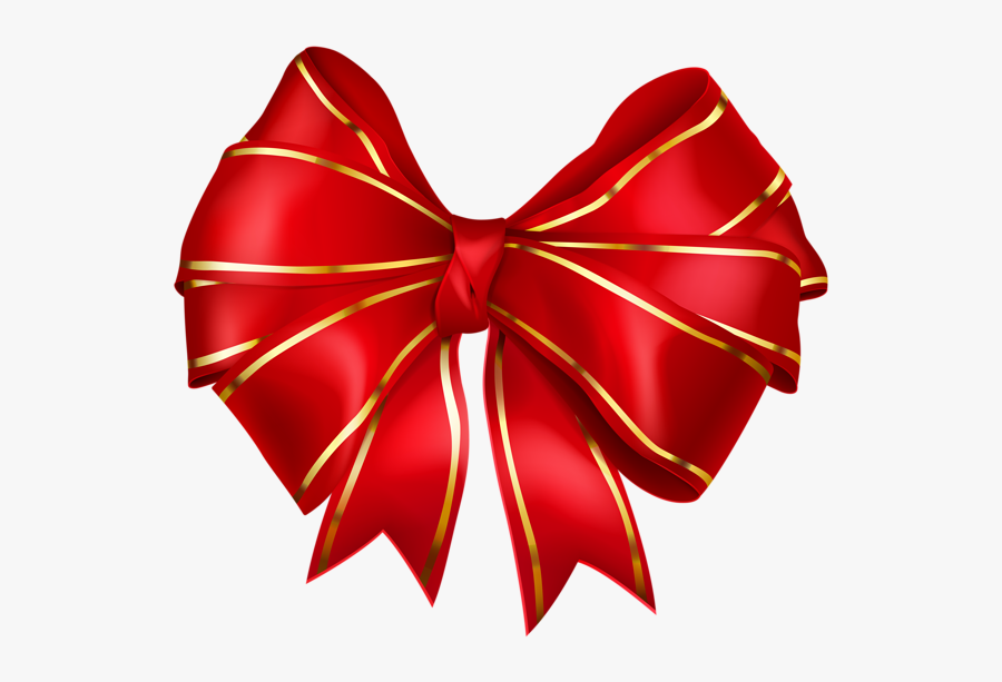 Cat In The Hat Bowtie Clipart - Red And Gold Bow, Transparent Clipart