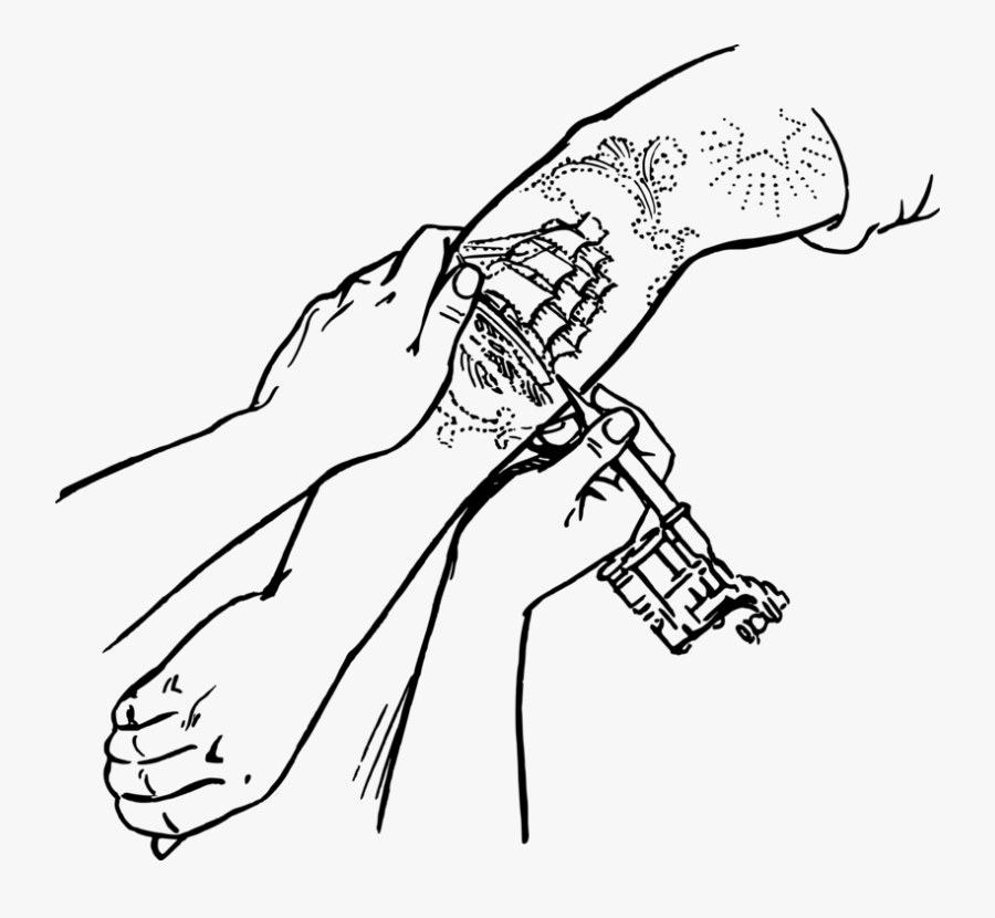 Tattoos Clipart Tattoo Artist - Hand Tattoo Machine Png, Transparent Clipart