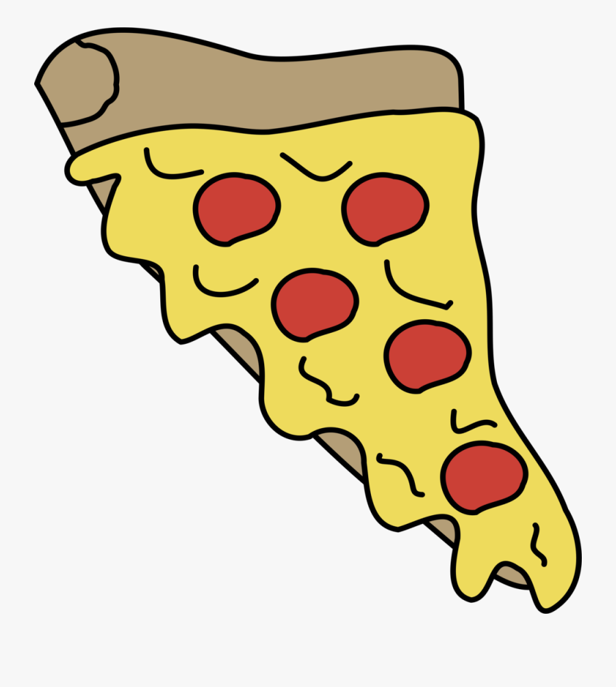 Melty Pizza - Junk Food Clip Art, Transparent Clipart