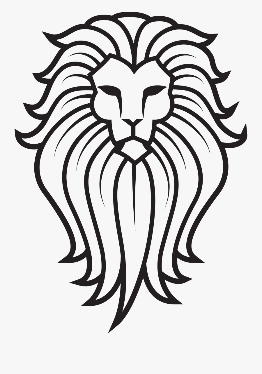 Lion Face Tattoo - Lion Drawing Transparent Background, Transparent Clipart