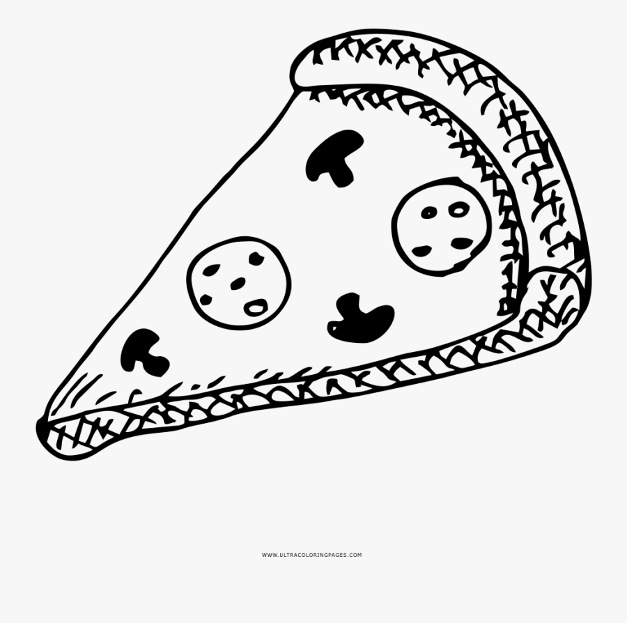 Pizza Slice Coloring Page - Pizza Desenho Png, Transparent Clipart