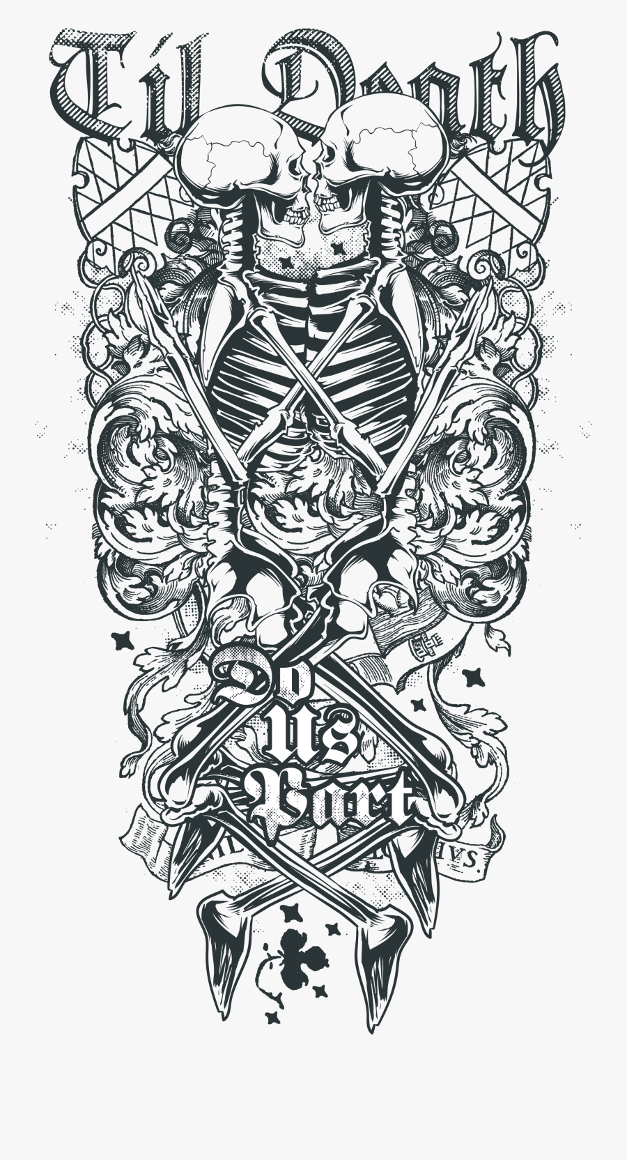 Death Clipart Tattoo - Until Death Do Us Apart Tattoo, Transparent Clipart