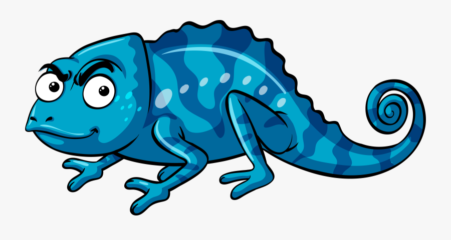 Lizard Clipart Blue Lizard - Blue Chameleon Clipart, Transparent Clipart