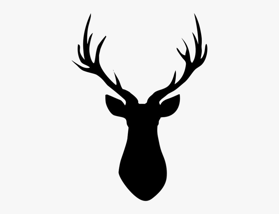 Reindeer Silhouette Clip Art - Deer Head Drawing Easy, Transparent Clipart