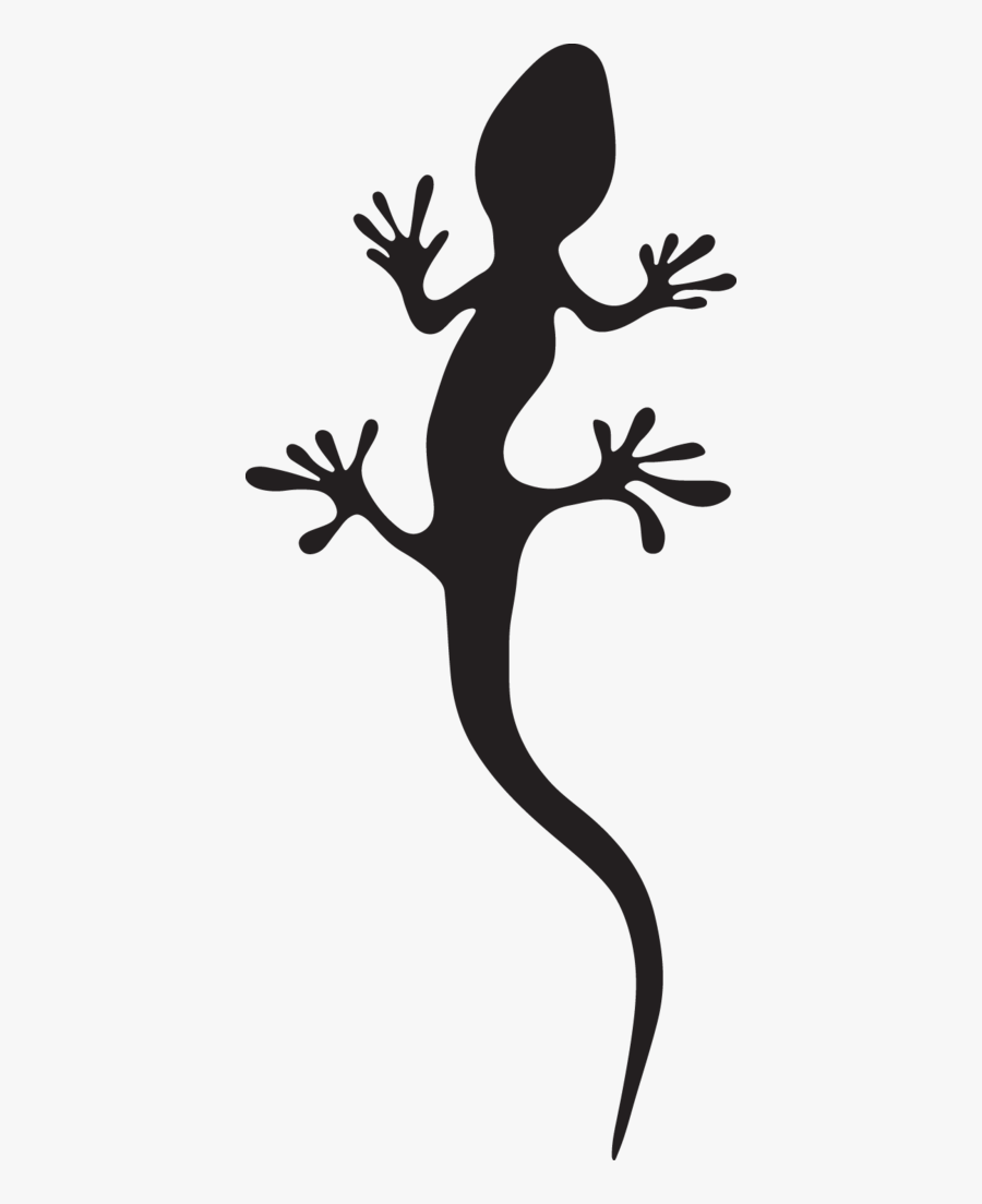 Lizard Silhouette, Transparent Clipart