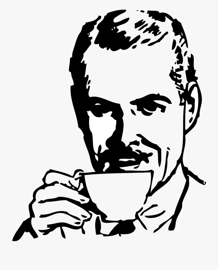 Drinking Coffee Meme, Transparent Clipart