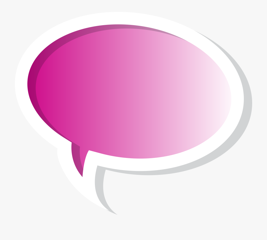 Speech Bubble Pink Png Clip Art Image - Speech Bubble 3d Pink, Transparent Clipart