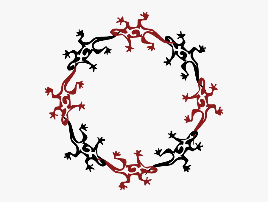Lizard Circle, Transparent Clipart