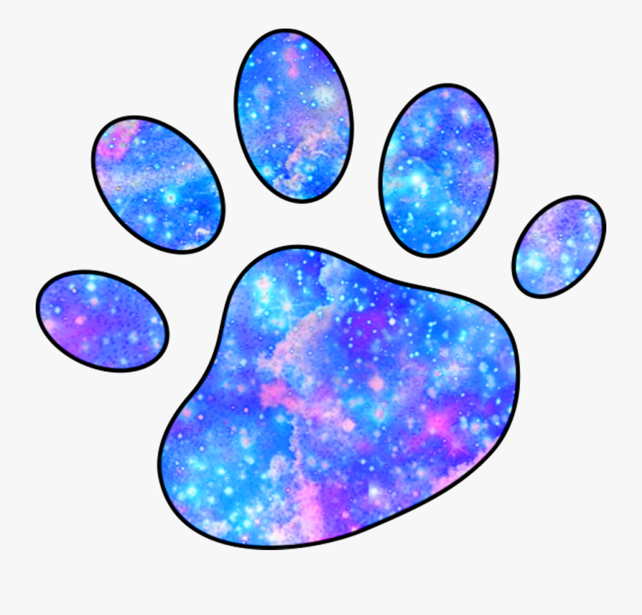 Galaxy Paws Pawprint Dog Cat Cute Clipart , Png Download - Galaxy Cat Paw Prints, Transparent Clipart