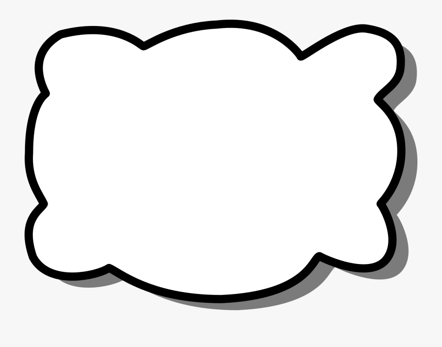 Speech Bubble Blank - Square Cloud Clipart Png, Transparent Clipart