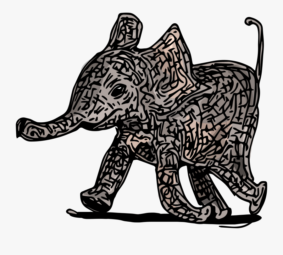 Pin By Erosner Illustrations On Beautiful Baby Elephant - Illustration, Transparent Clipart