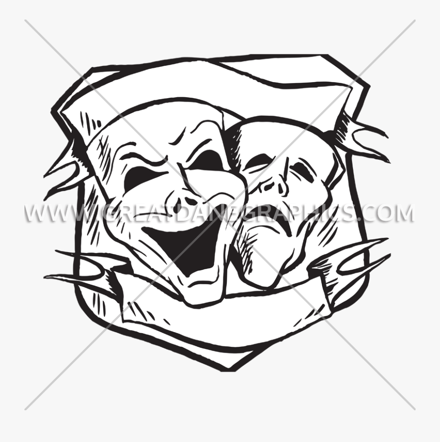 Transparent Theater Masks Png - Drama Mask, Transparent Clipart