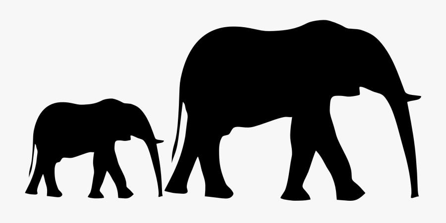 Elephant Clipart Navy Blue - Elephant Silhouette, Transparent Clipart