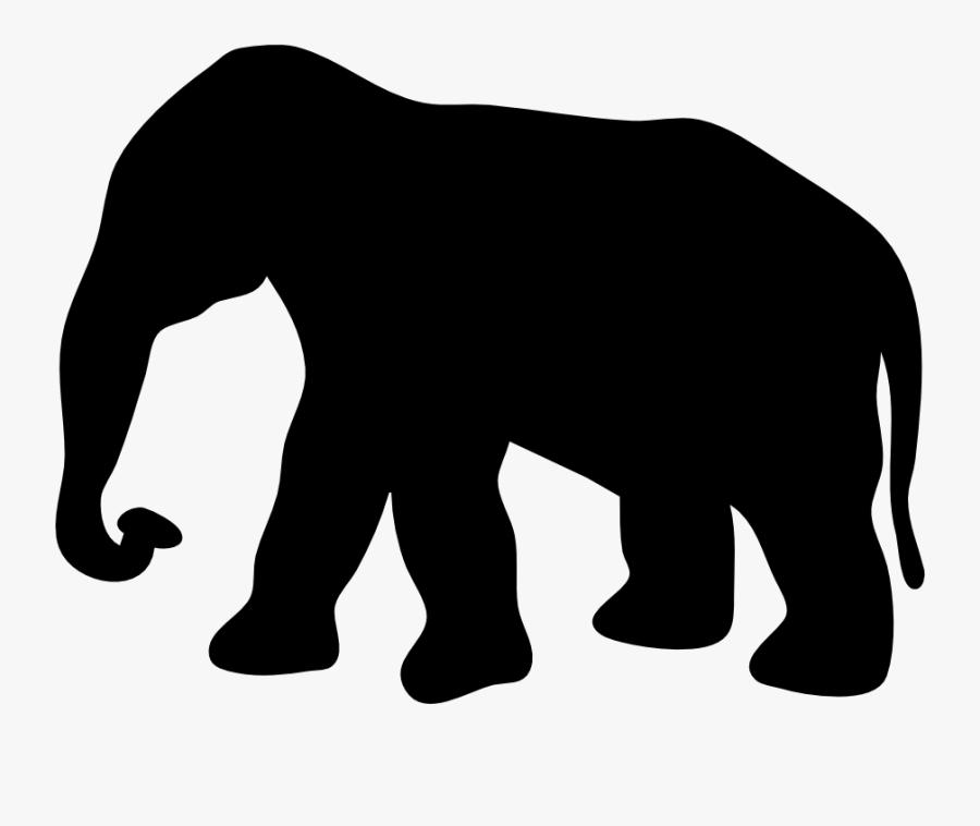 Elephant Free Stock Photo Illustrated Silhouette - Elephant Clipart Black, Transparent Clipart