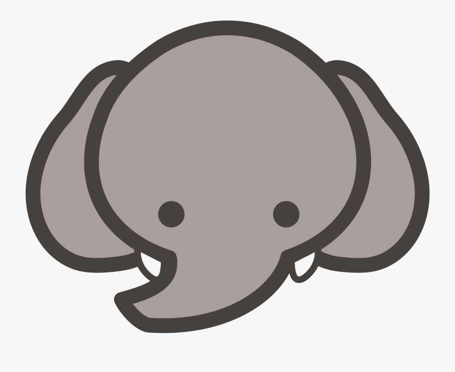Dou Shou Qi Elephant Clip Arts - Elephant Head Clipart Cute, Transparent Clipart