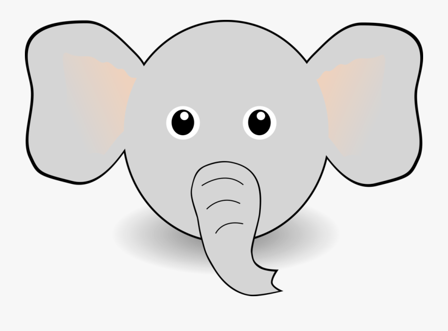 Face Clipart Baby Elephant - Cartoon Elephant Face Drawing, Transparent Clipart