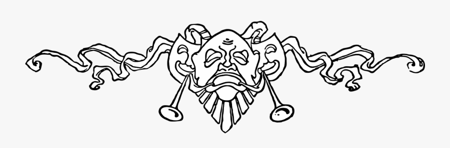 Theater Mask, Transparent Clipart