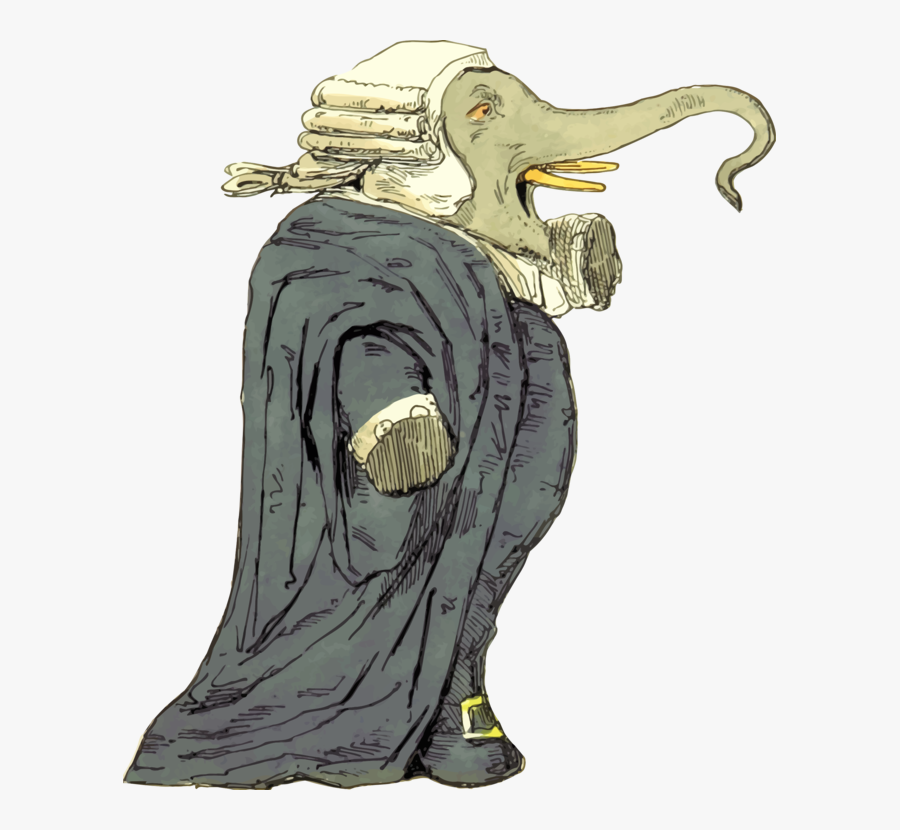Transparent Gavel And Scales Clipart - Public Domain Elephant Png, Transparent Clipart