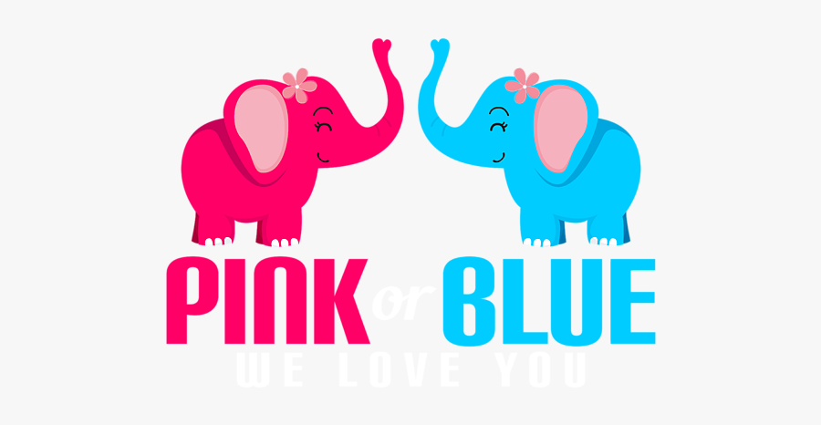 Baby Elephant In Pink And Blue, Transparent Clipart