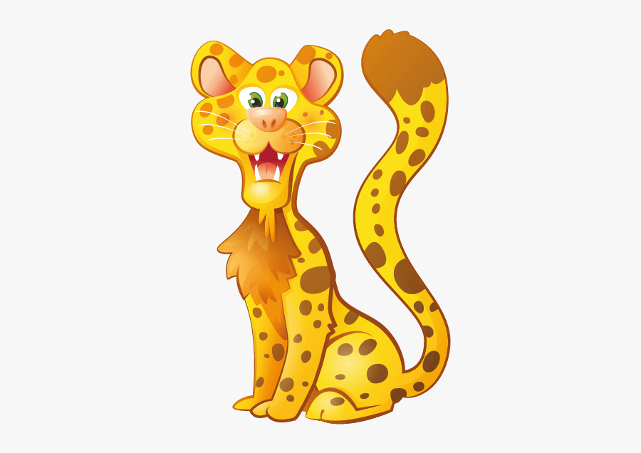 Safari Wallstickers For Kids, Leopard Sticker - Cartoon, Transparent Clipart