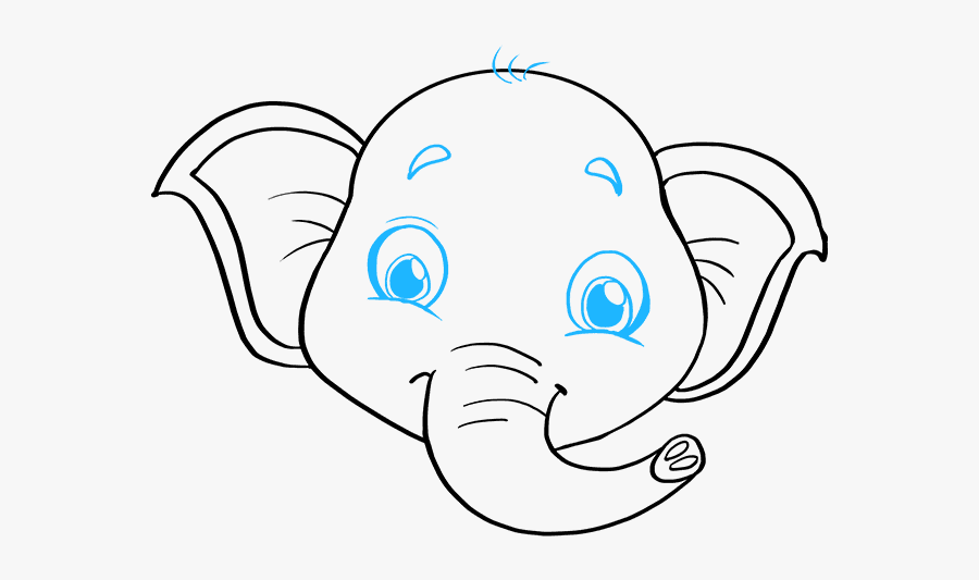 How To Draw Baby Elephant - Draw An Elephant Rear, Transparent Clipart