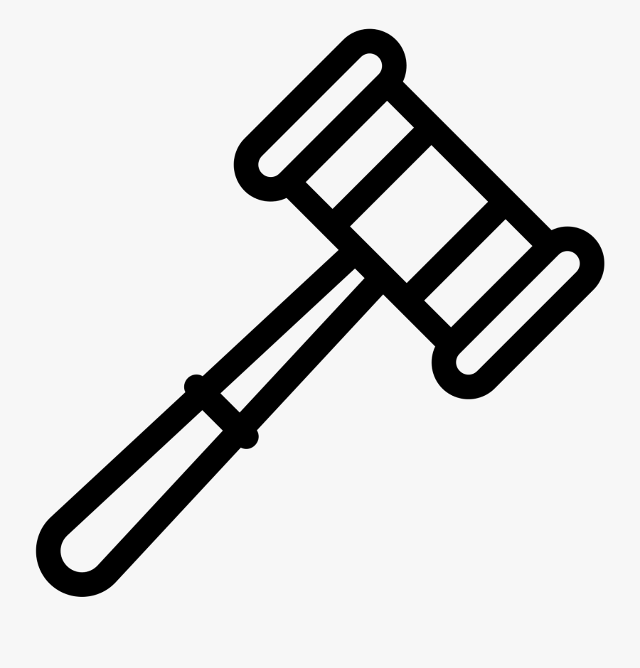 Transparent Gavel Clipart Black And White - Icon Auction, Transparent Clipart